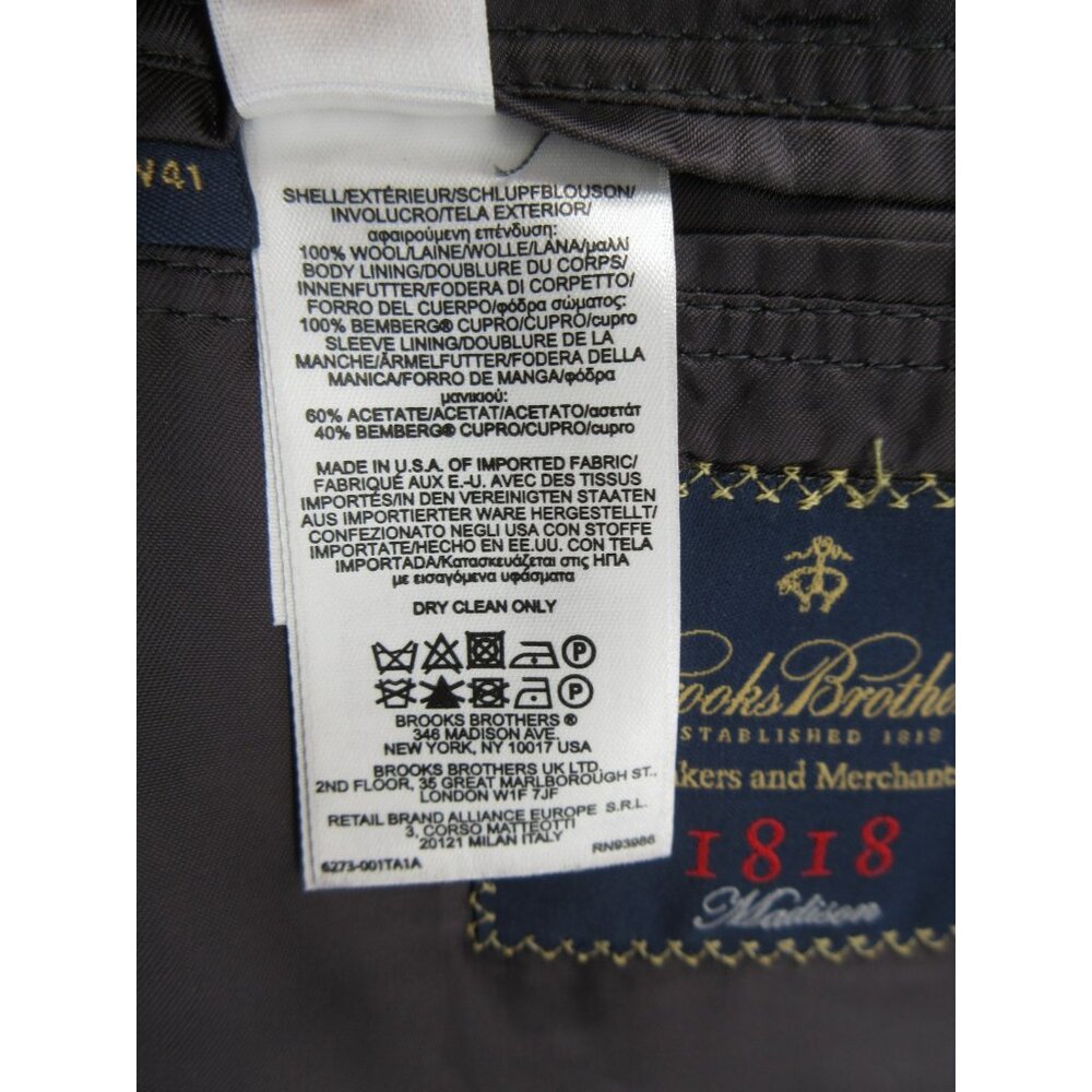 Brooks Brothers Sport Coat 46 L Estrato Madison 1818 Blazer Wool USA * - Picture 16 of 16